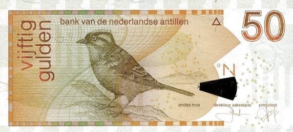 P30e Netherlands Antilles 50 Gulden Year 2011